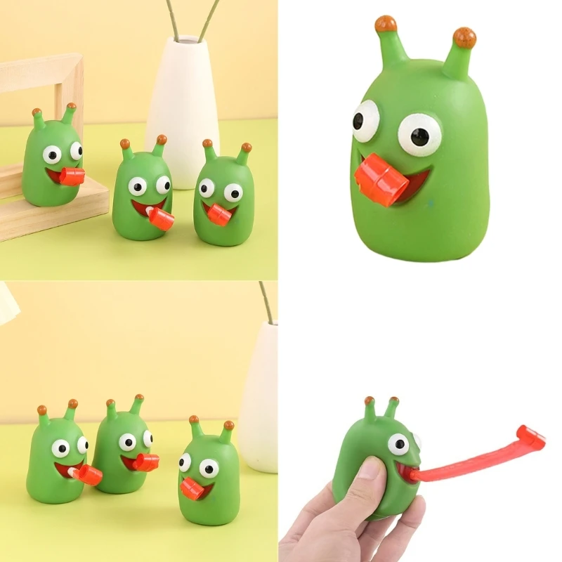 Funny Squeeze Toy Tongue Poping Out,Stress Relief Relieve Hand Fidgets Toy,Sensory Therapies Toy for Stress Anxiety P31B