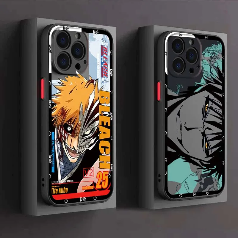 

Bleach Popular Cool Anime For Apple iPhone 17 Air 16 15 14 13 12 11 XS X Pro Max Plus Frosted Translucent Phone Case