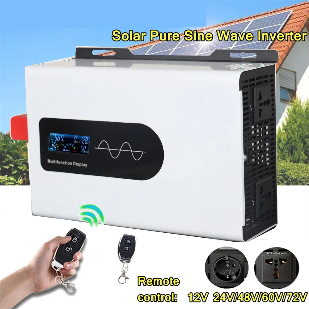 12V ~ 220V 6000W 5000W Inversor Pure Sine Wave Inverter 12V to 220V Converter DC to AC Solar Inverter 5KW Super Power Supply new