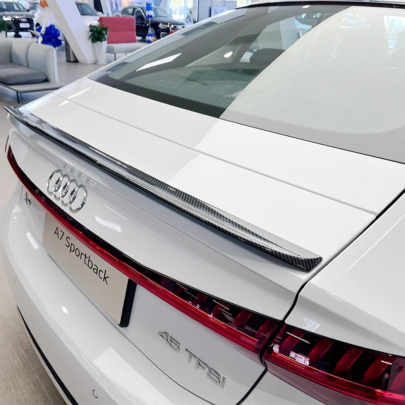 2019 To 2022 For Audi A7 S7 RS7 Sportback 4KA Spoiler By Gloss Black Carbon Fiber High Quality ABS Rear Spoiler Trunk Wing