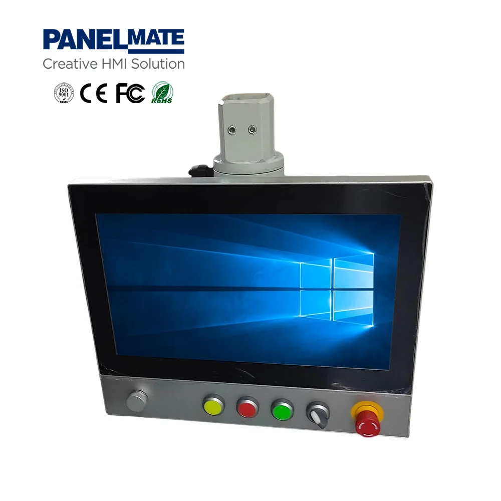 15.6Inch VESA Mounted Supported Arm System IP65 Waterproof PC Touch Screen Computer All in One Industrial Control Panel PC