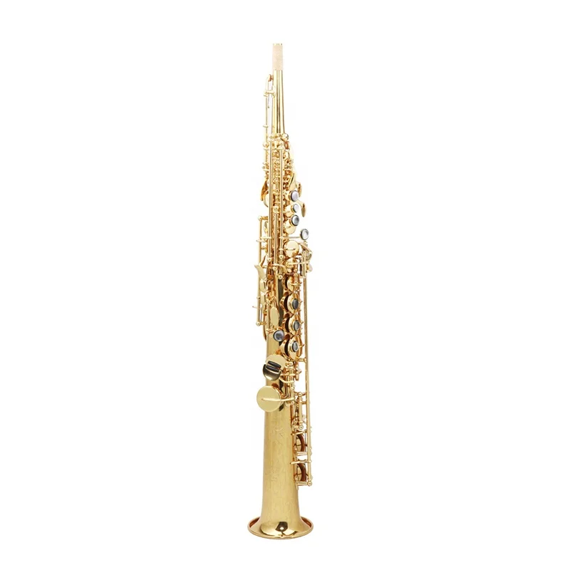 

SEASOUND OEM Professional One-Piece Gold Soprano Saxophone JYSS111P