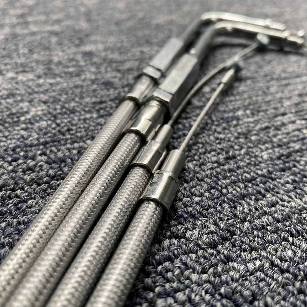 

Тканый чехол для троса дроссельной заслонки со стальными проводами для Harley Davidson Sportster XL1200 883 Dyna Road King Electra Glide