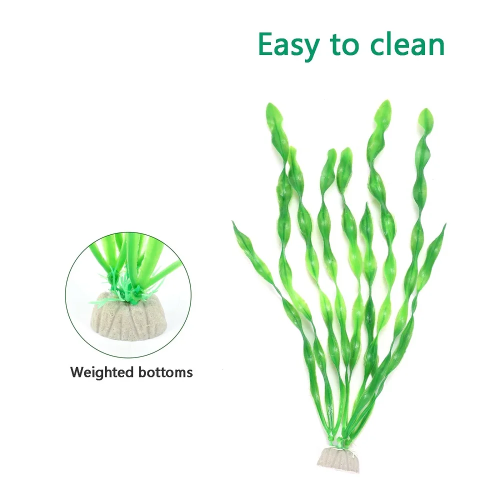 10PCS Fish Aquarium Plants Seaweed Water Plants for Aquarium 30cm Plastic Fish Tank Plant Aquarium Decoration