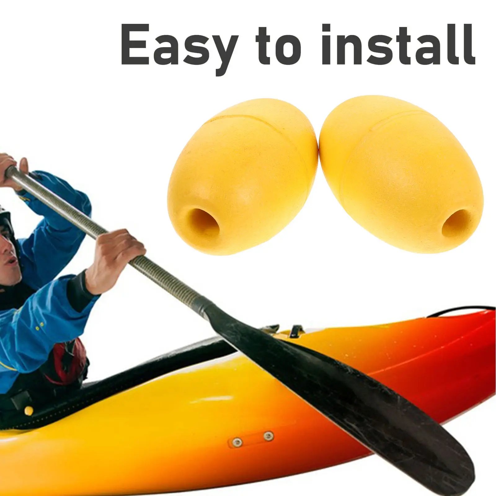

2pcs Kayak Float Boat Mooring Buoys Fishing Pull Oval Water Float Marine Pool Glow Dark dock float box pools rope floats marine