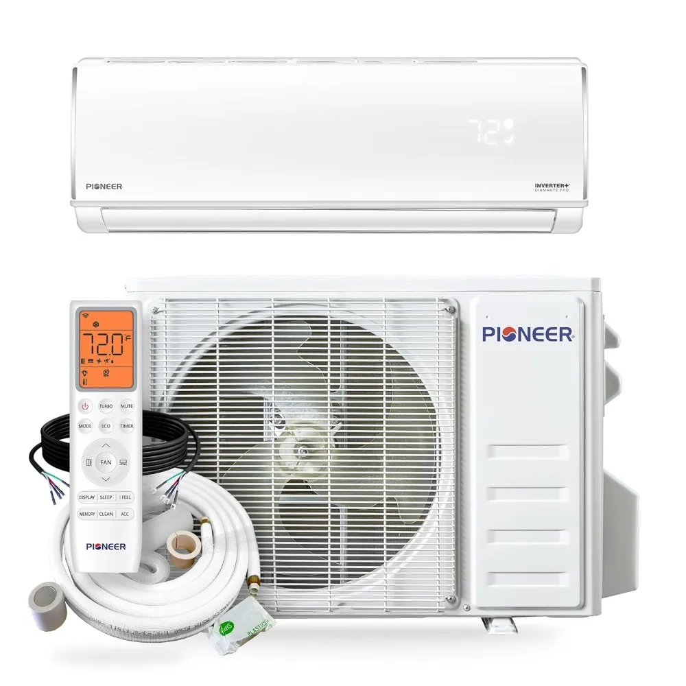 

Diamante Series Ductless Mini-Split Air Conditioner Inverter Heat Pump Full Set with 16 Ft. Kit, Customized