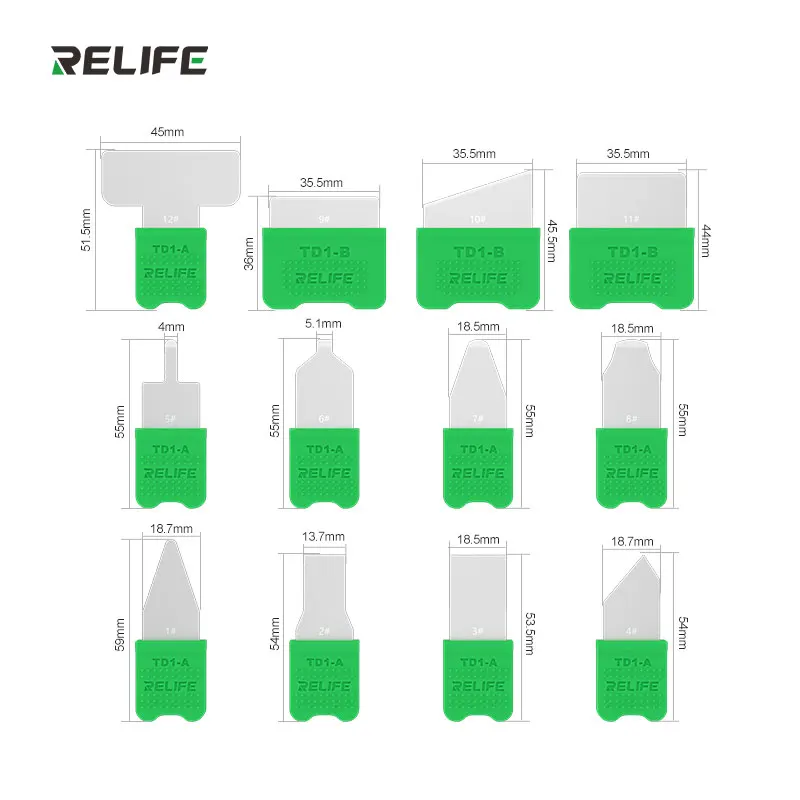 RELIFE TD1 Pro 12-IN-1 الهاتف المحمول شاشة LCD فتاحة التفكيك شفرة مجموعة آيفون باد سامسونج اللوحي أدوات إصلاح