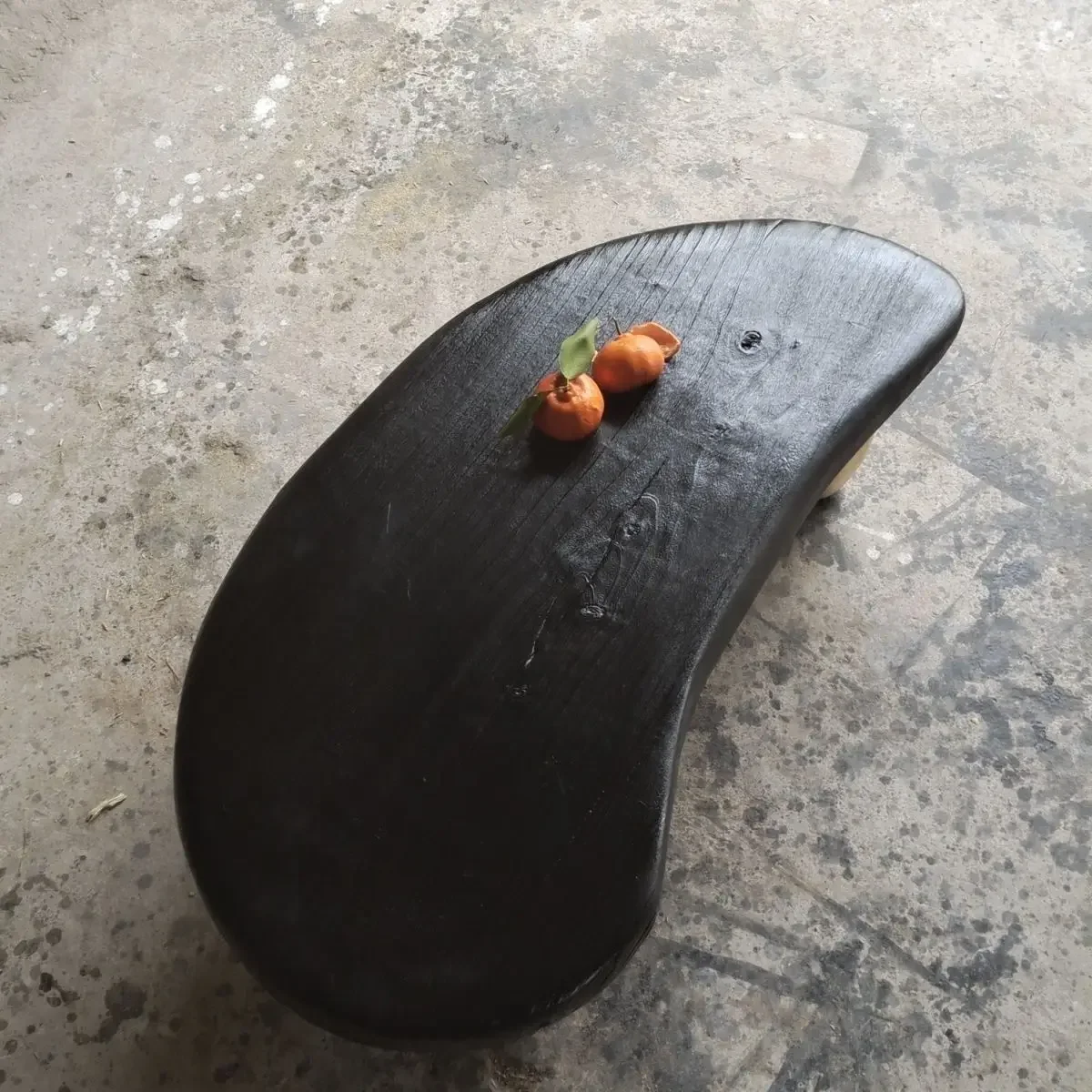 Three Geng Creation Medieval Design Tea Table Small Unit Living Room Square Carbonized Solid Wood Table