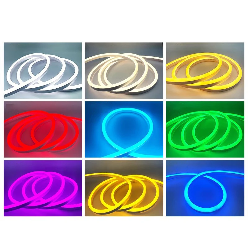 110V High Voltage 220V Flexible Circular Outdoor Waterproof Silicone Low Voltage 512V24V Neon Led Light Strip