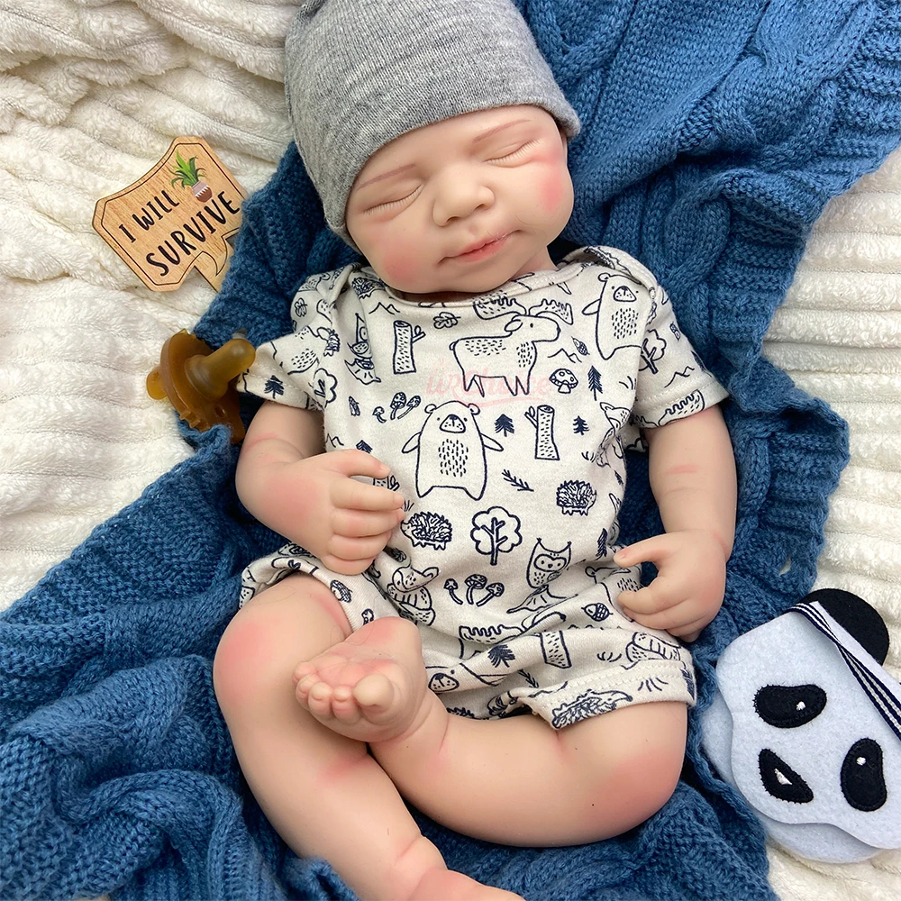 20inch Closed Eyes PASCALE Silicone Newborn Baby Doll Open Mouth Full Body Silicone Soft Touch Collection Toys Dolls