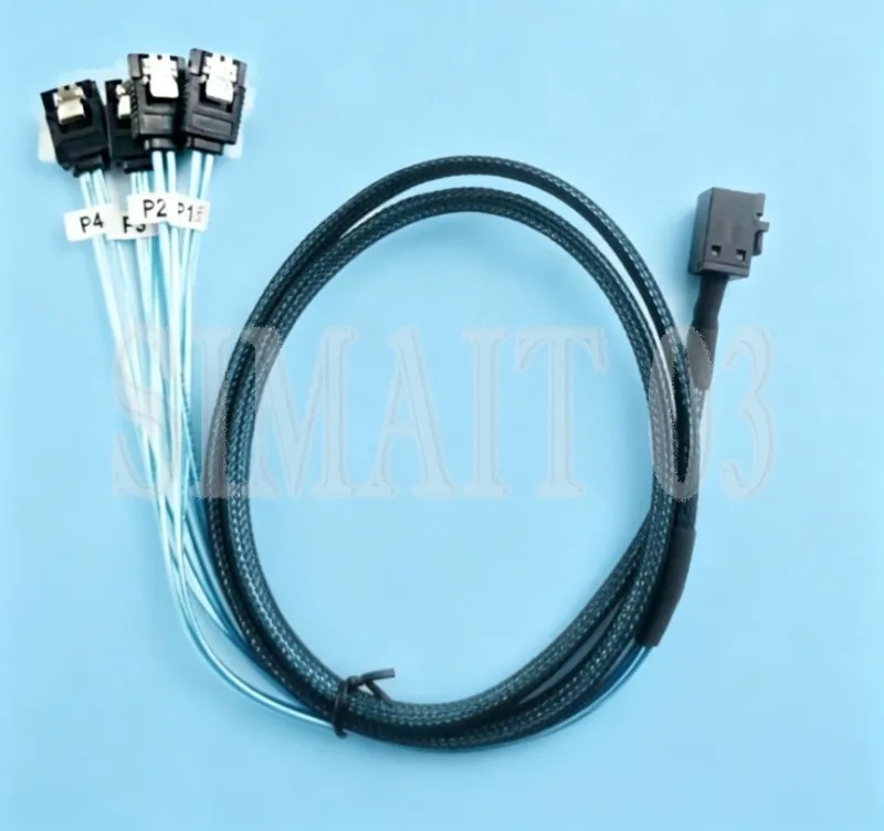 SFF-8643 to 4x SATA Forward/Reverse Cable Mini SAS HD 12Gbps for Hard Drive Backplane RAID Controller
