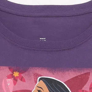 Disney-Camiseta đóng dấu lời bài hát nữ tính, bộ kéo ngắn tay, ngọn với đường viền cổ áo trong O, Streetwear, Women's Fashion, Princess, Pocahontas, Sweet 6 Áo sơ mi chính của Pocahontas - №6