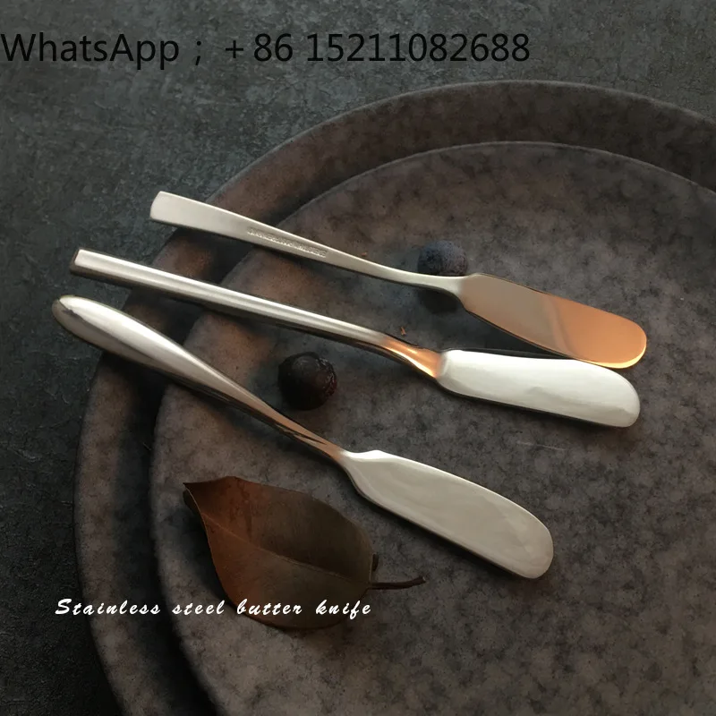 LLLY Butter Knife Stainless Steel Jam Spread Butter Cheese Knife Western Knife Spread Butter Dessert