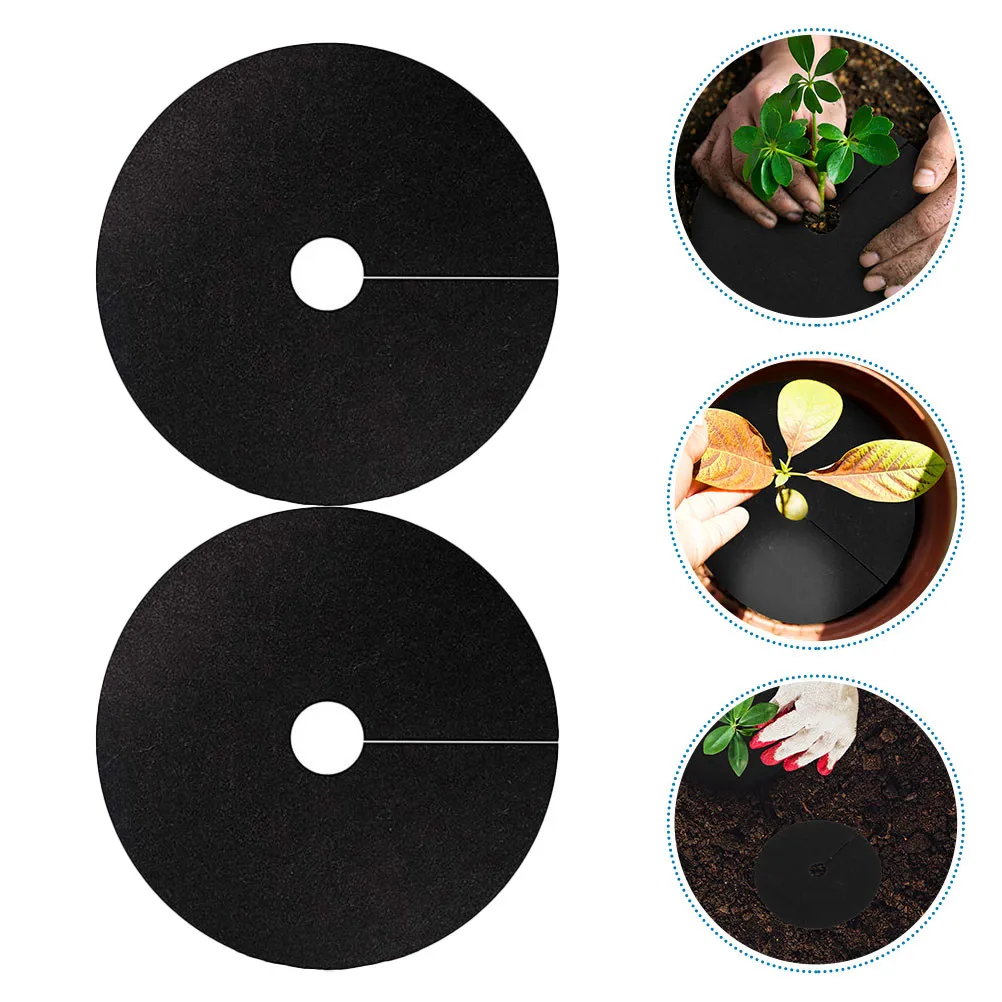 20Pcs Anti-Grass Mat Non-Woven Landscape Fabric Root Control Ring for Tree Trunk Protection Cabbage Garden Mulch Cover