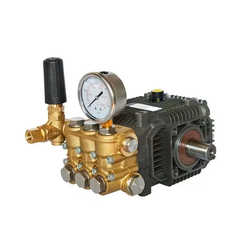 

High Pressure Washer Pump BM-N Brass Triplex Plunger Pump 100-250Bar 2-19LPM Piston Pump Solid Male Shaft 24mm for Fog Machine
