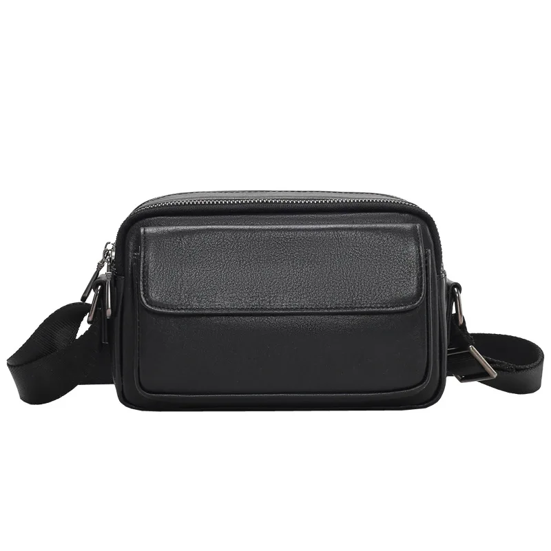 New Genuine Leather Single High-end Men's Crossbody Casual Top Layer Cowhide Small Shoulder Luxury Men Bag Phone Backpack