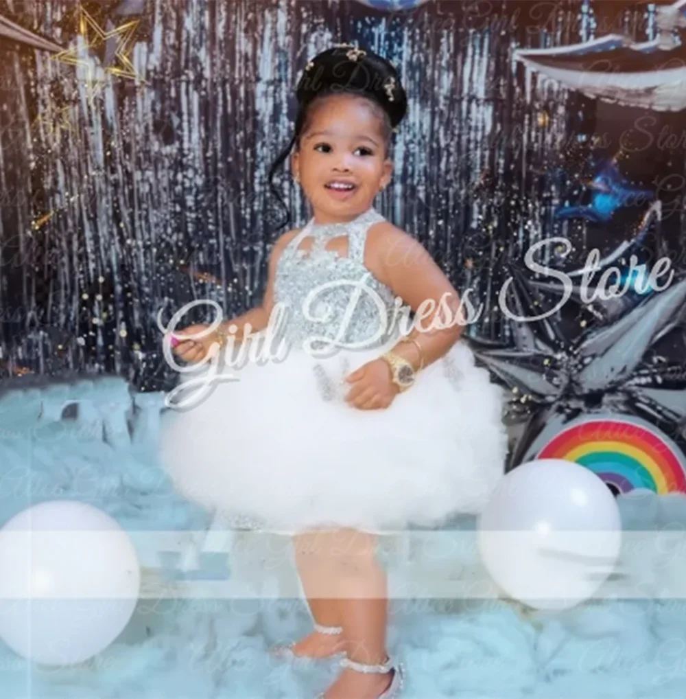 Customized Black Flower Girl Dresses For Wedding Cute Baby Layered Simple Kids Birthday Party First Communion Ball Gown