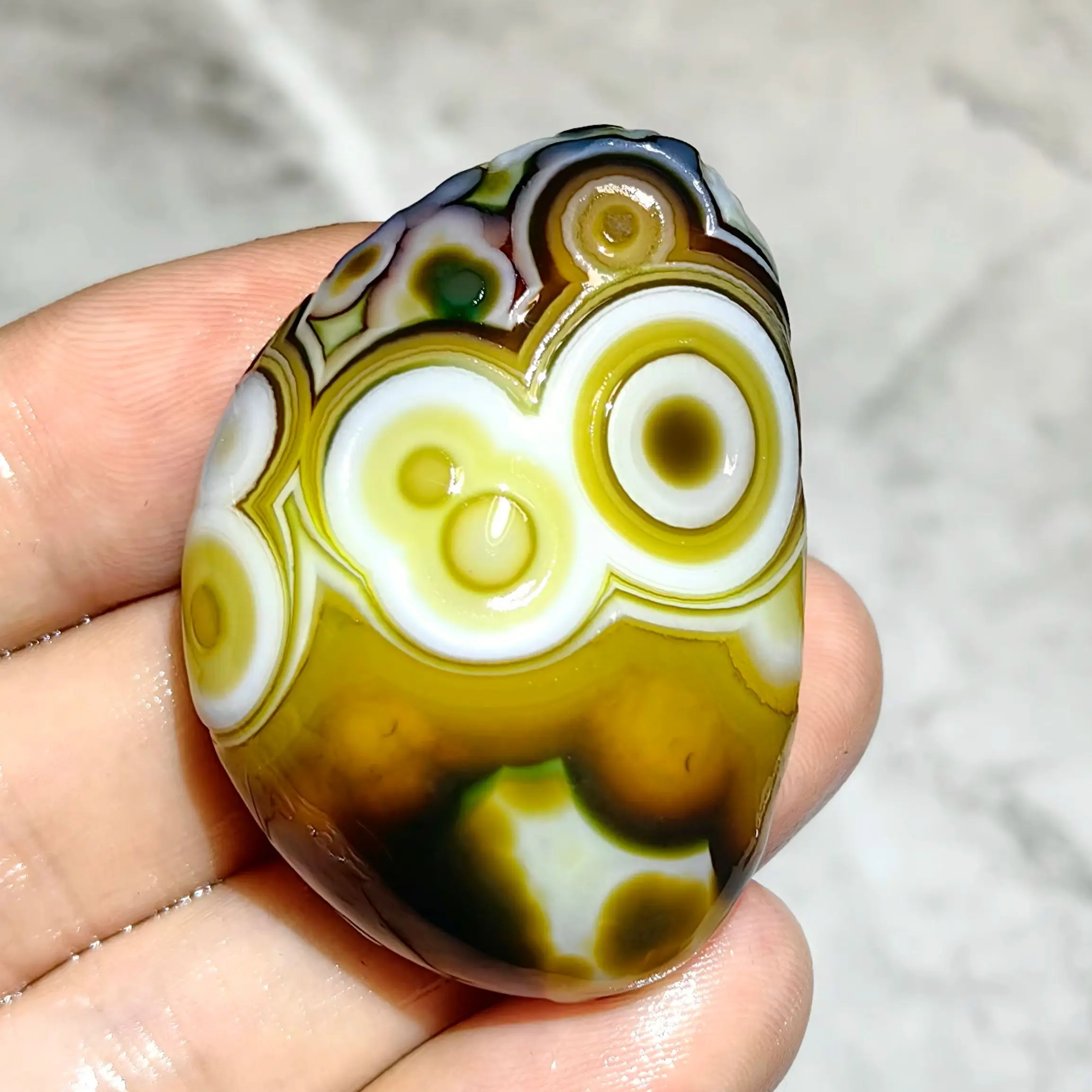 Pure Unprocessed Eye Agate – Mongolian Sardonyx for Reiki Meditation, Jewelry Making, Warding Off Evil & Good Luck Charm