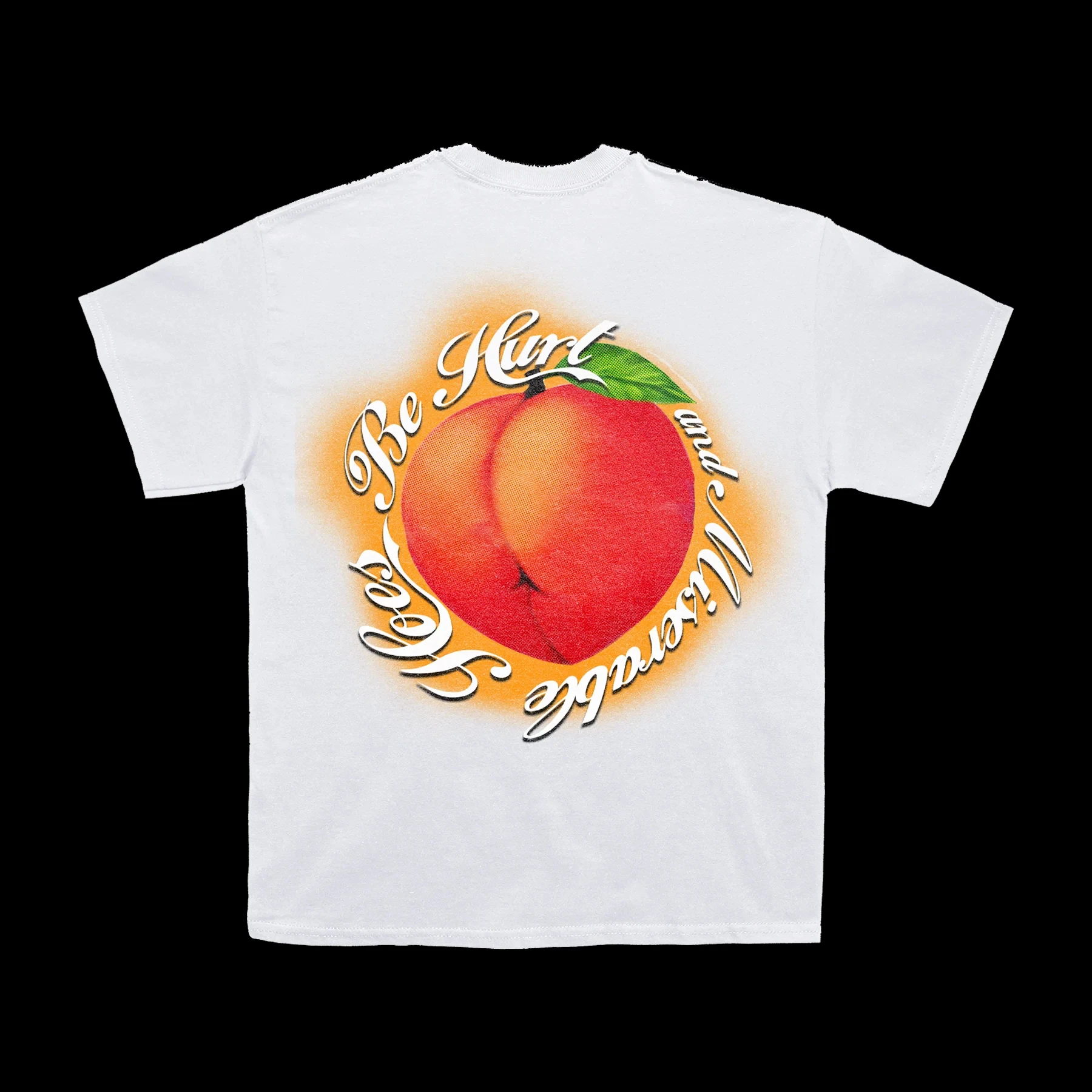 تي شيرت كبير لاتو كراي بيبي الخوخ تي شيرت برقبة دائرية تي شيرت هيب هوب Y2K للجنسين قطن هاراجوكو جرافيك تي شيرت كبير الحجم