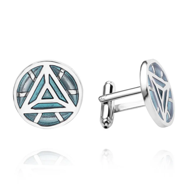 Marvel Arc Reactor Iron Man Cuff Links Fashion Exquisite Superheroes Design For Men Jewelry Accessories