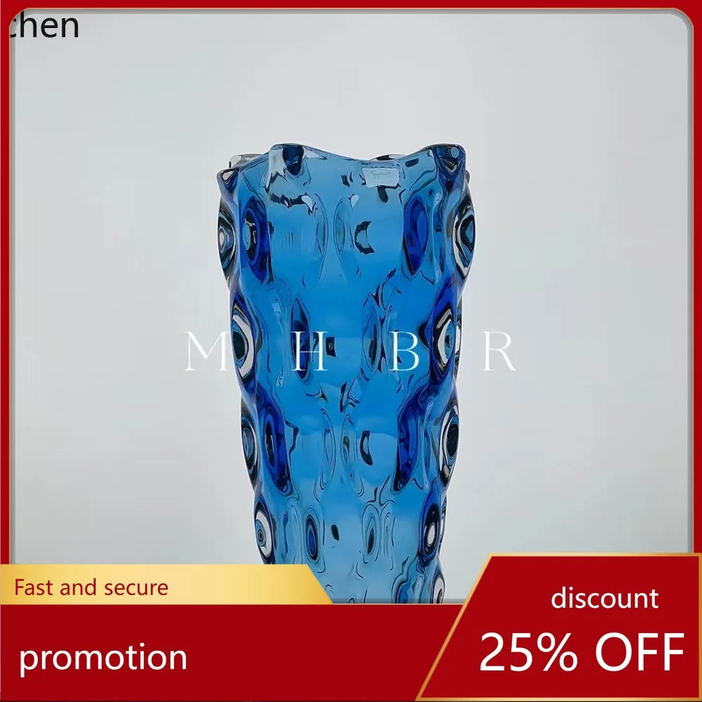 YFY sky blue vase ornament crystal clear