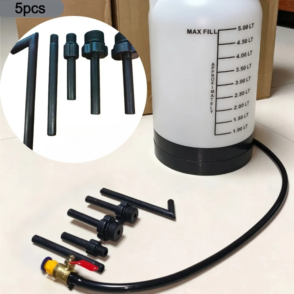 5Pc For VW Audi ATF Oil Filler Adapter Kit Auto Transmission Fluid Fill Tool 09G 01J DSG CVT Benz 722.9 Gearbox Refill Connector