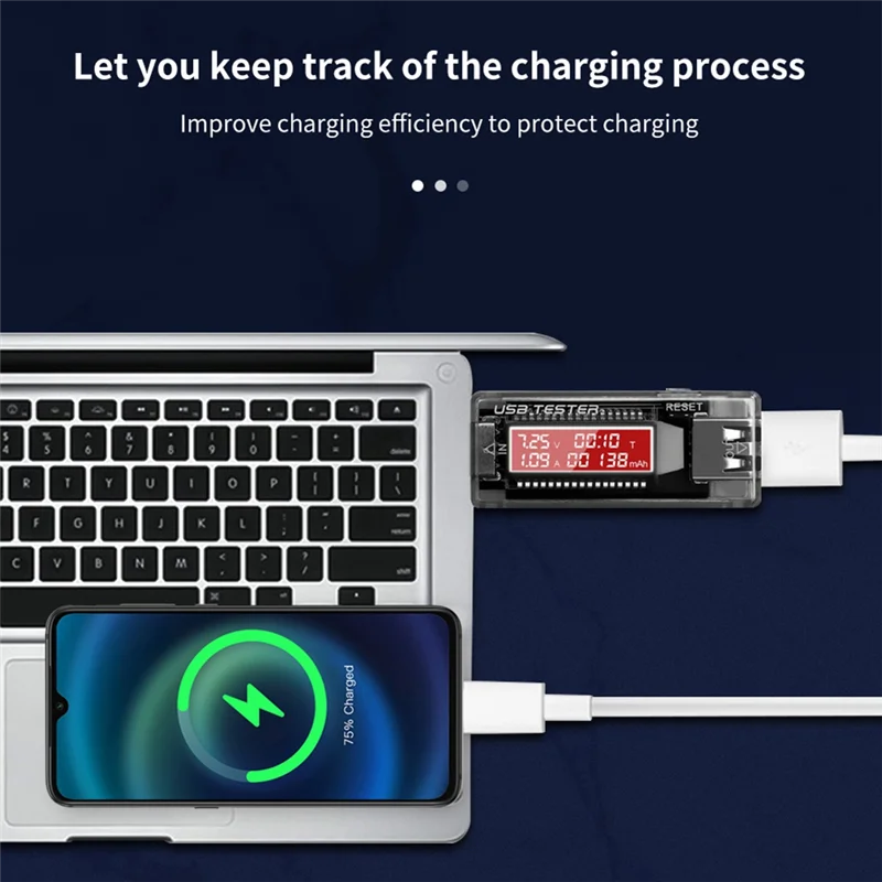 A21F-USB Tester Current Voltage Charger Capacity Tester Volt Meter Display USB Current Voltage Test Card Adapter Durable Easy To