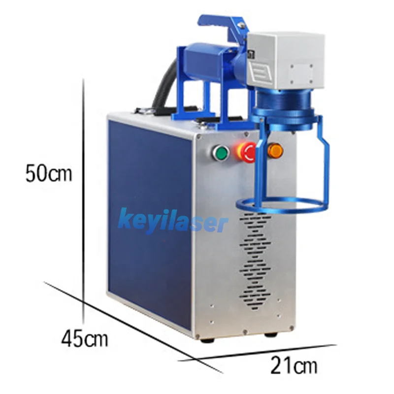 TLF KEYI 20w 30w 50w Portable  Marker Stainless Steel Handheld Mobile Mini Fiber  Engraving Machine Price