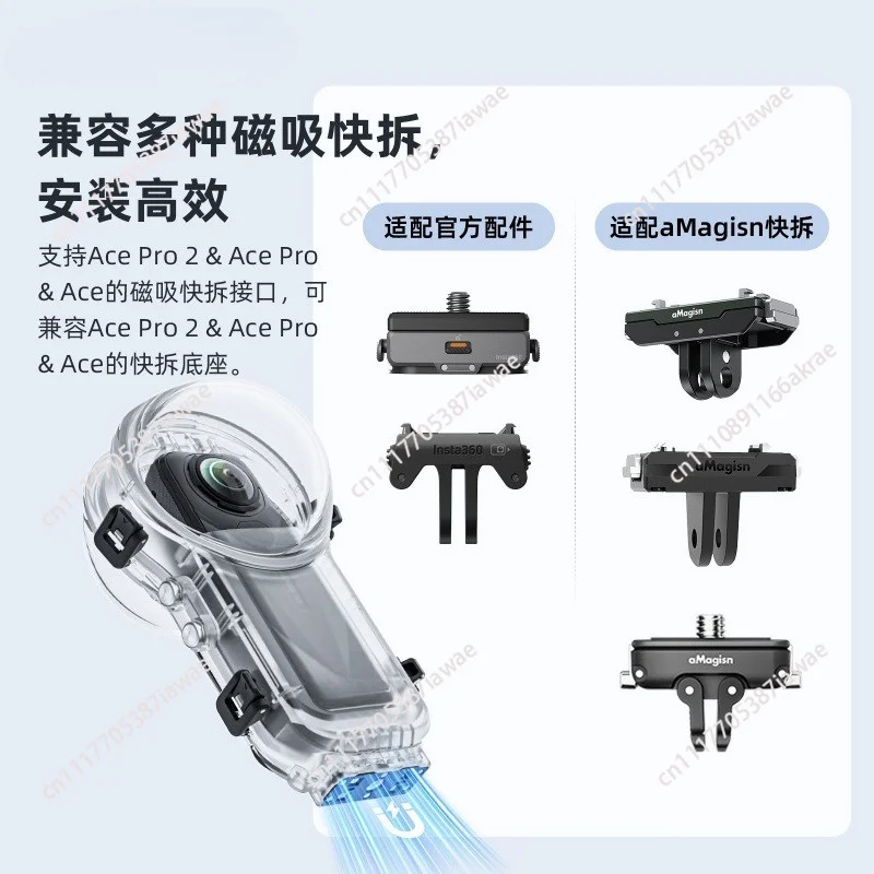 Quick Release Full Invisible Submersible Case Sports Camera Accessories