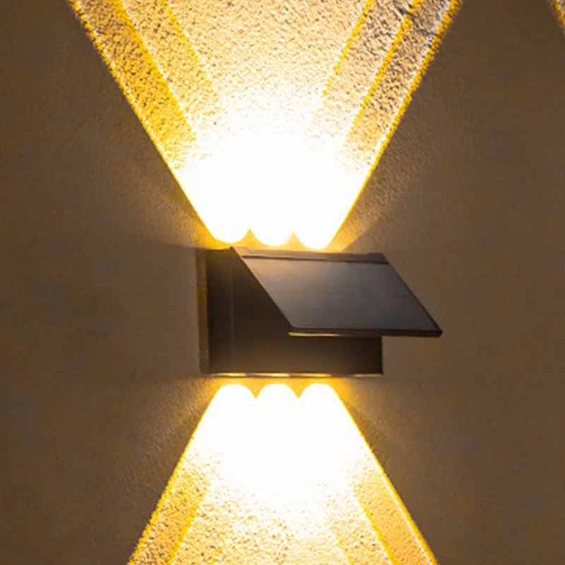 Solar Wall Light -LED Outdoor Wall Solar Light Waterproof Garden Wall Decoration Lighting For Villa Patio Stair Corridor