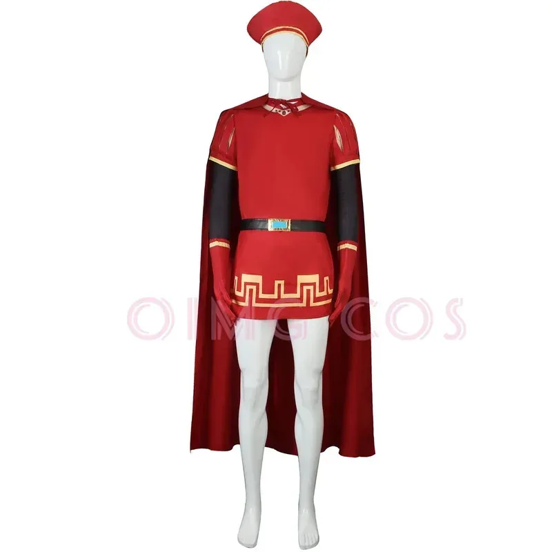 Lord Farquaad Costume Cosplay Parrucca uniforme di carnevale Anime Halloween Giochi di ruolo Costumi per feste Gioco per donne