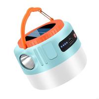Portable Solar Camping Light USB Rechargeable Tent Lamp Flashlight with Remote Control Outdoor LED Emergencies Light