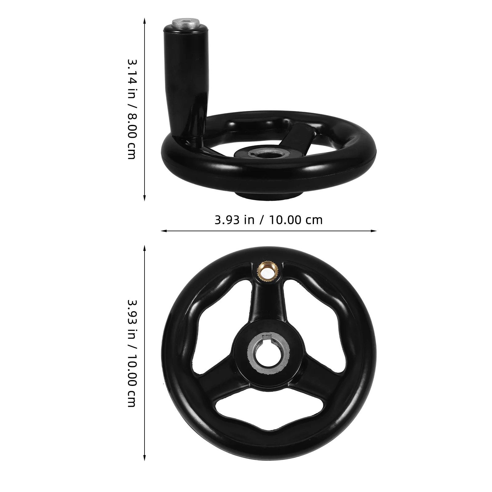 Machine Tool Rotary Handle Three Spoke Crank Handwork Wheel Manual Round Bakelite Disassemble