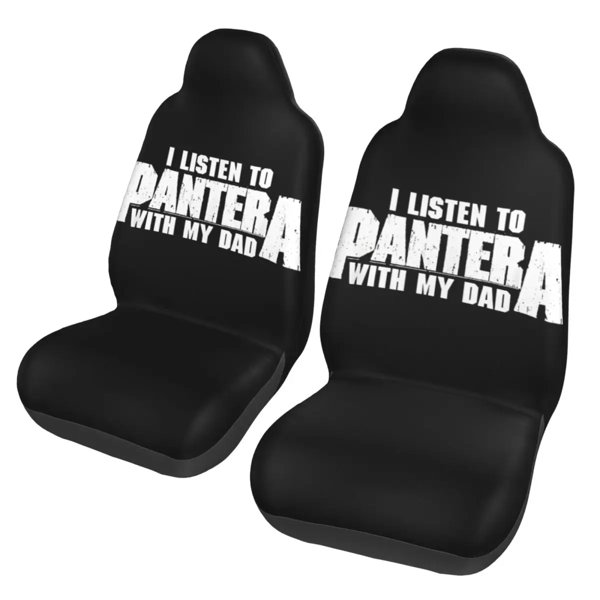 I Listen To Panterad With My Dad Car Seat Cover Protector Interior Accessories For SUV Rock Band Car Seats Covers Fiber Fishing