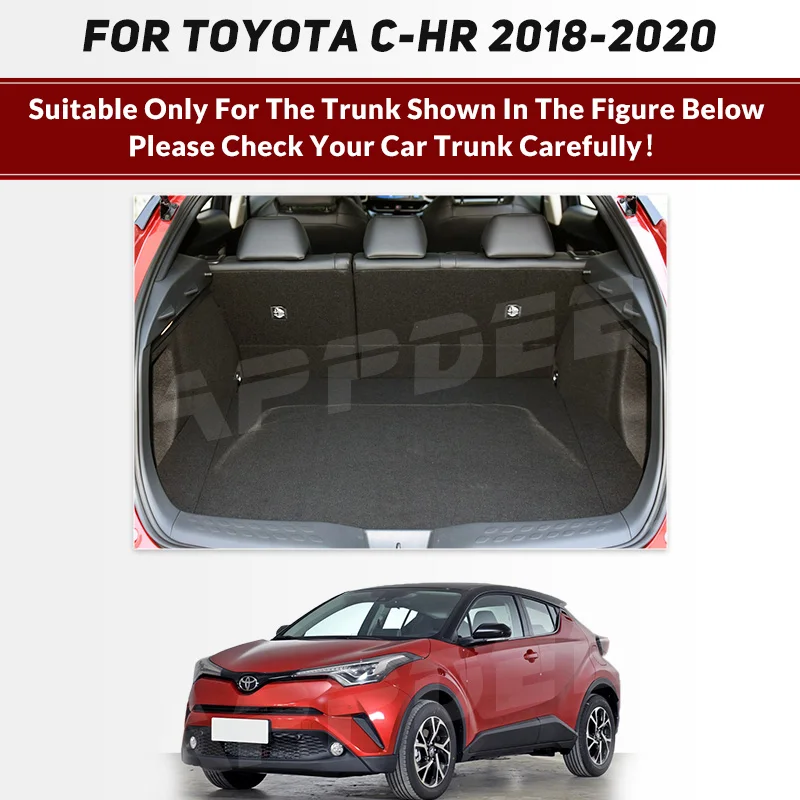 Auto Full Coverage Trunk Mat For Toyota C-HR 2018-2020 19 Car Boot Cover Pad Cargo Liner Interior Protector Accessories