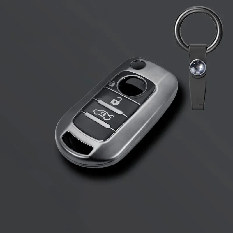 

Grey Tpu Key Case For Fiat Tipo 3button Car Key Cover For Fiat Tipo 2018 2020 Flip Folding Holder Keychain Accessories