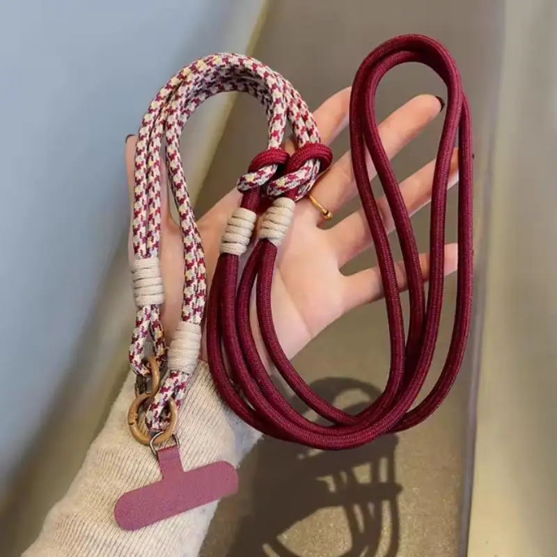 Personalisiertes Trendiges Zweifarbiges Universelles Handy-Lanyard, Anti-Verlust-Gurt, Diagonaler Langer Schulter-Sicherheitsgurt – Detail 3
