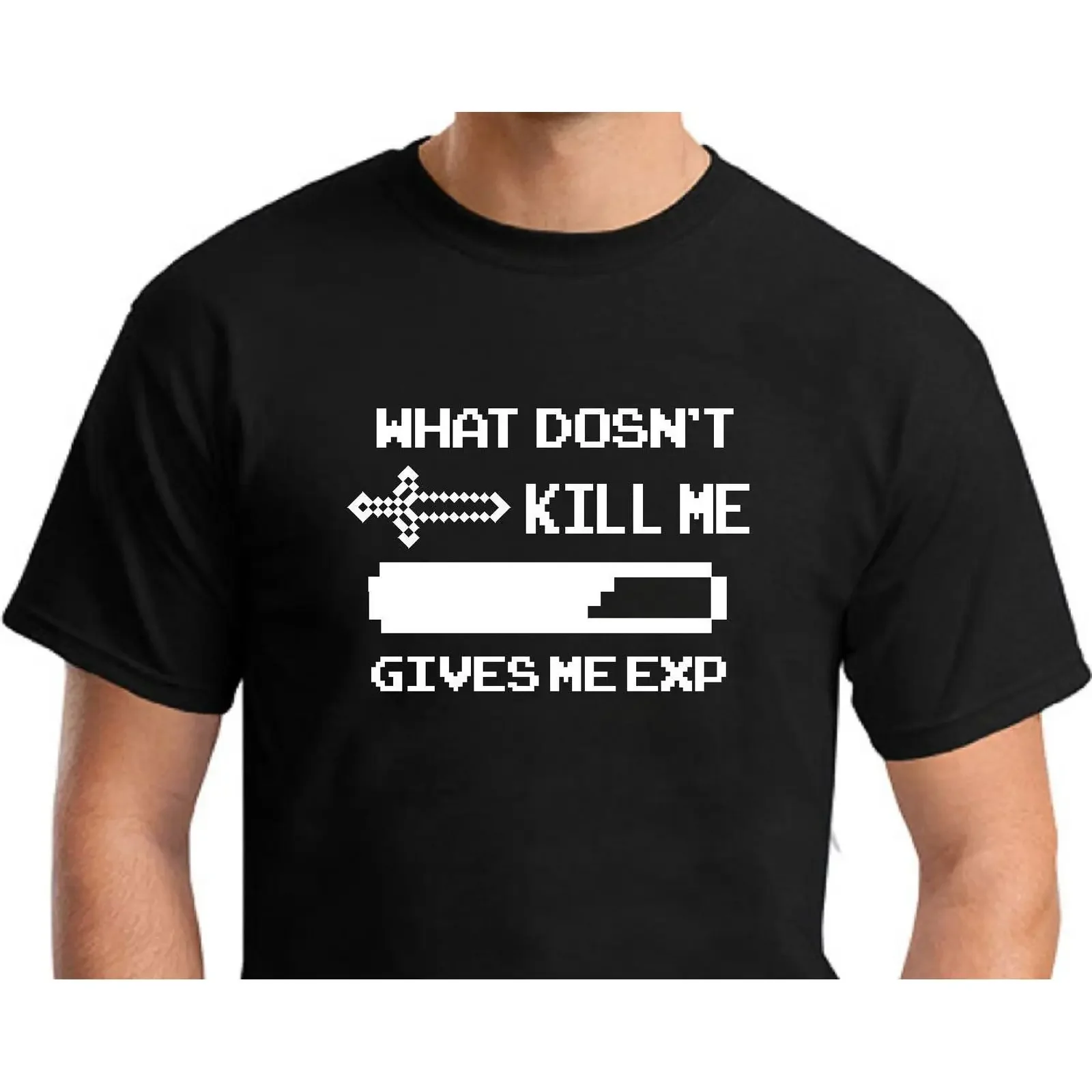 What doesn't kill me gives EXP T Shirt Men's Small 2XLarge vintage Washed fashion graphic Stylish Breathable Soft Comfortable