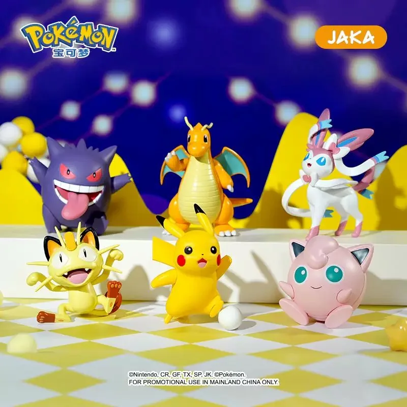 Super Kawaii Original Pokemon Figuren Montagemodell Sylveon Gengar Pikachu Mauzi Dragonite Jigglypuff Hochwertige Geschenkbox