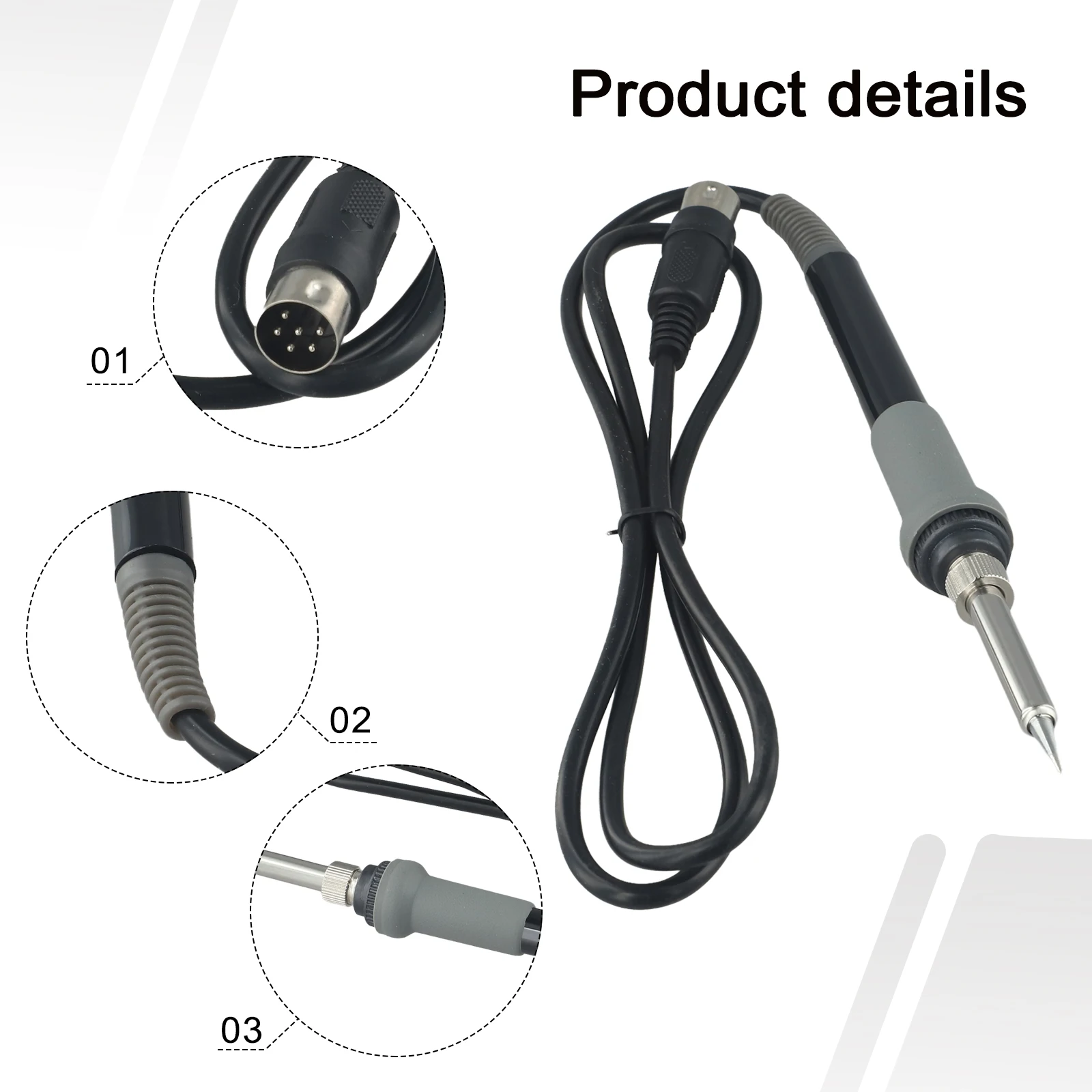 High Quality Portable Pratical Welding Soldering 1 PC 120-480 Degrees 6Pin Black Ceramic DC 26V Soldering Iron