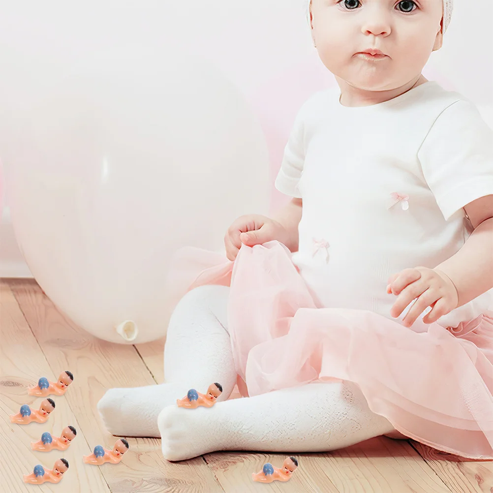 

50pcs Figurines 2.5Cm Adorable Small Plastic Babies For Party Decorations Baby Shower Table Accessories Tiny
