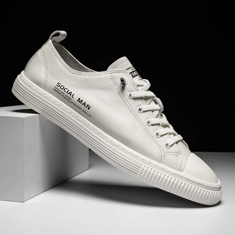 

Genuine Leather Men's Shoes Fashion Outdoor Skateboard Sneakers High Quality Casual shoes for Men Sport Shoes Tennis Masculino