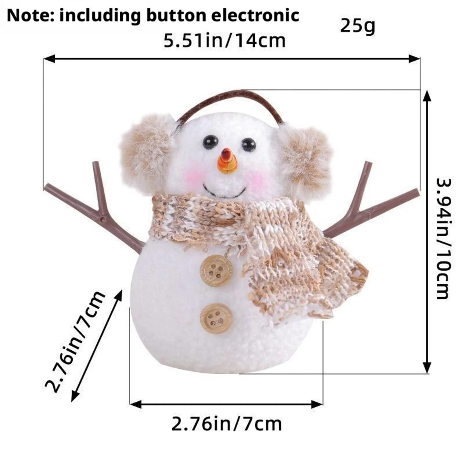 هدية عيد الميلاد المضيئة لعطلة رجل الثلج، لتزيين العطلة لتقديم المكاتب المنزلية، تعمل بالبطارية