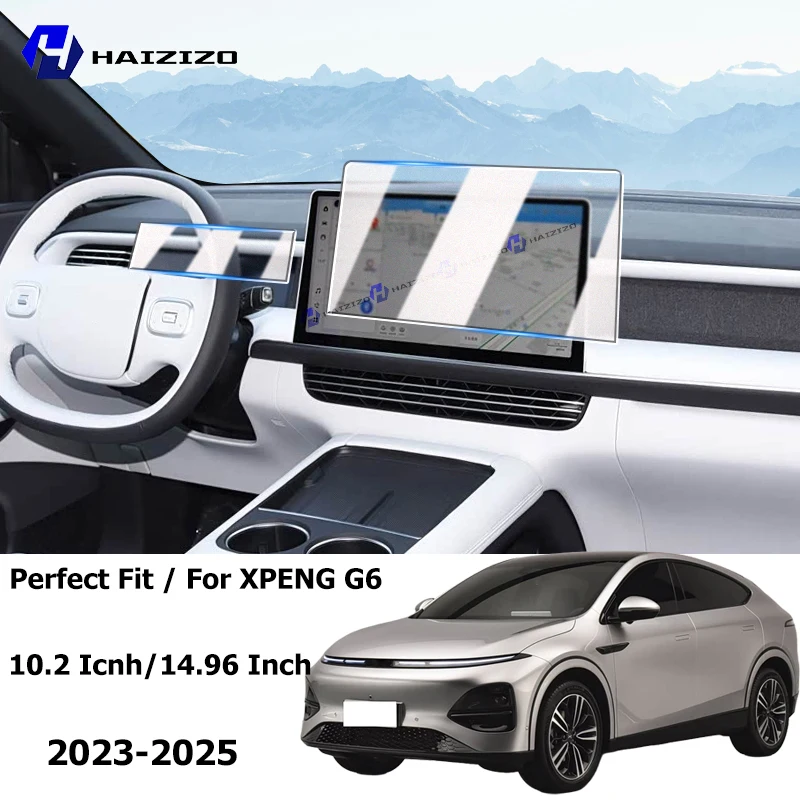 For XPeng G6 2023-2025 Car interior GPS navigation matte anti-glare protective film LCD screen tempered glass film accessories