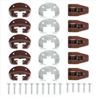 1Set Plastic Metal Drawer Guide Slide Accessory with Roller Universal Drawer Track Slide Kit Brown Drawer Slide Replacement Part