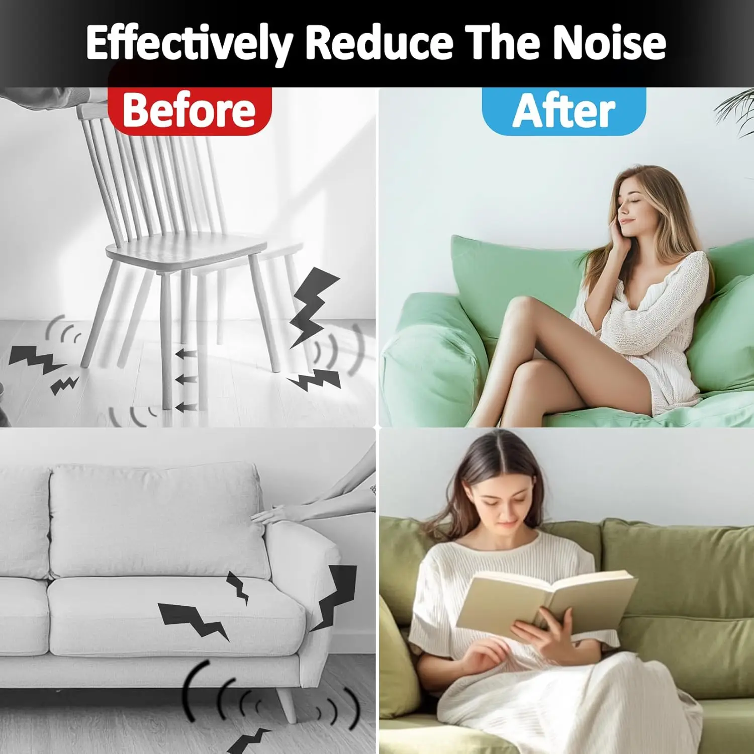 192 Pcs Felt Furniture Pads for Hardwoods Floors, Self Adhesive Cuttable Chair Felt Pads