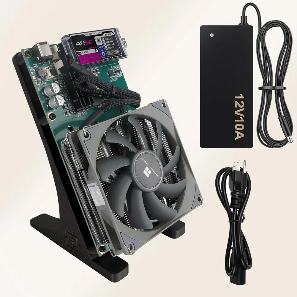 Bitaxe NerdQaxe ++ 4.8TH/s 78 واط Bitcoins مينر 4 قطعة BM1370 Asic رقاقة سولو BTC مينر مع 120 واط إمدادات الطاقة Btc آلة التعدين #6