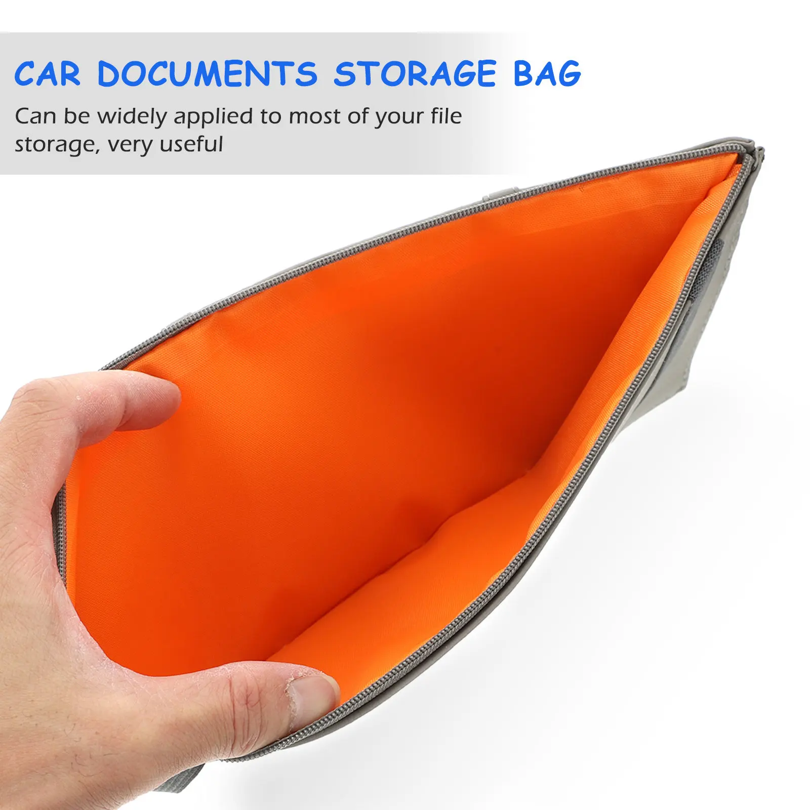 1Pcs Smooth PU Certificate Storage Bag for Car Sun Visor Holds Documents Cards Licenses Efficient Space Saving Auto Sun Visor