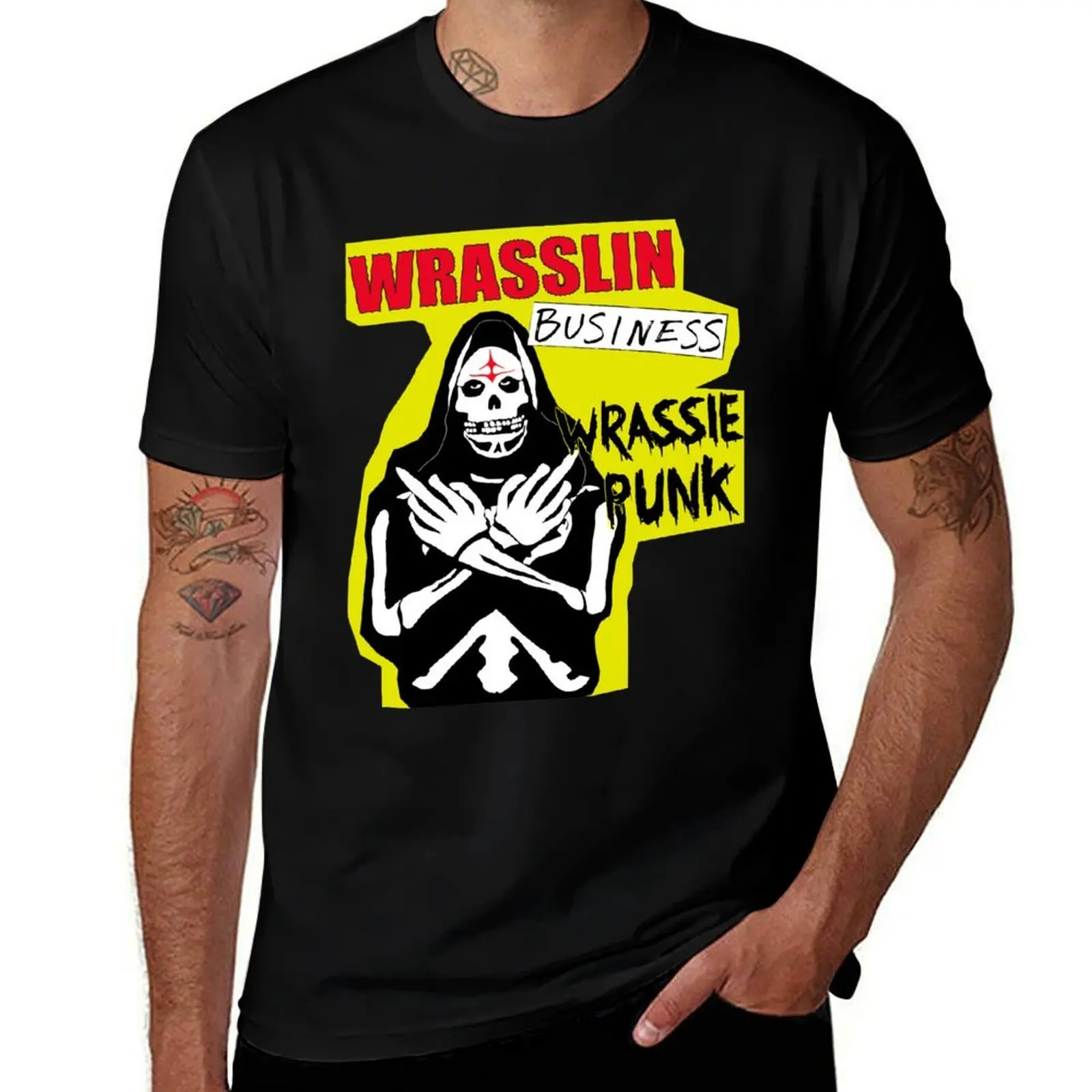 

the wrasslin business T-Shirt anime t shirts for man funny t shirts dark humor T-Shirt
