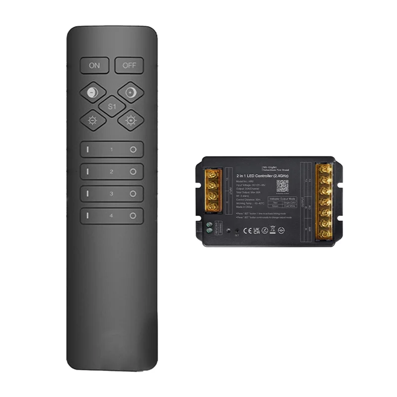 

AF91-LED контроллер 2IN1 2,4Gwifi + RF контроллер большой ток макс. 30 А для одноцветных/двух белых/RGB/RGBW/RGB/CCT светодиодных лент